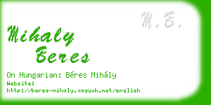 mihaly beres business card