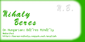 mihaly beres business card